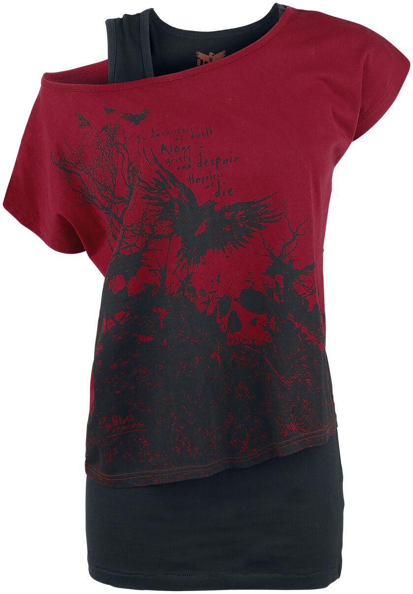 4031417515401 - Got My Mind Set On You T-Shirt schwarz rot in S 4031417515401 - Got My Mind Set On You T-Shirt schwarz rot in S