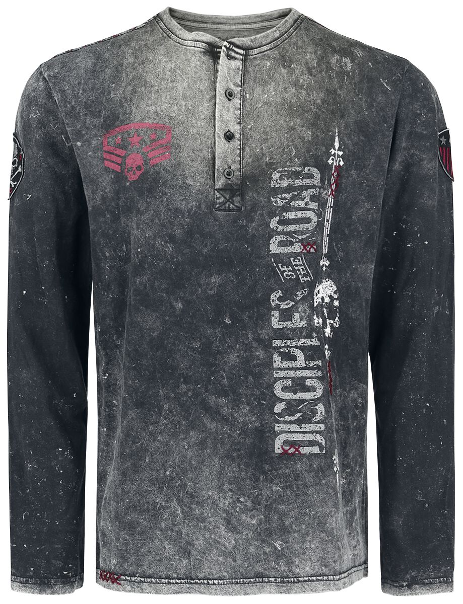 4031417808718 - Through The Glass Langarmshirt dunkelgrau in S