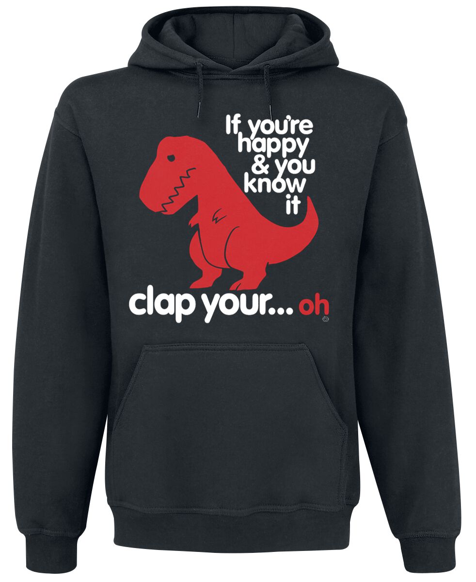 4031417887522 - Sad T-Rex Kapuzenpullover schwarz in XXL 4031417887522 - Sad T-Rex Kapuzenpullover schwarz in XXL