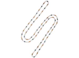 4031427044649 - Perlenkette FIRETTI Schmuck Geschenk Halsschmuck Halskette Perle Halsketten Gr Perlen Länge 150 cm bunt (weiß rosa flieder hellgrün grau braun) Damen Perlenketten