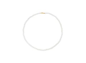 4031427378683 - Perlenkette FIRETTI Schmuck Geschenk Gold 375 Halsschmuck Halskette Perle Halsketten Gr 4 Gelbgold 375-Perlen Länge 50 cm weiß (gelbgoldfarben weiß) Damen Perlenketten zu Hoodie Kleid Shirt Jeans Sneaker Anlass Geburtstag Weihnachten