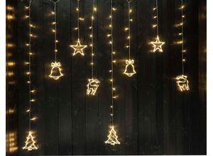 4031456225088 - LED-Lichterkette »Weihnachtsdeko mit Stern Glocke Rentier und Baum« mit 136 LEDs 8 Strängen und 4 Motiven 4031456225088 - LED-Lichterkette »Weihnachtsdeko mit Stern Glocke Rentier und Baum« mit 136 LEDs 8 Strängen und 4 Motiven