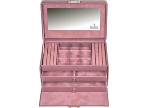 4031604013338 - Schmuckkoffer SACHER Elly 25507340202 Aufbewahrungsboxen Gr B H T 22 cm x 14 cm x 115 cm rosa (rosa altrosa altrosa) Schmuckaufbewahrung Made in Germany