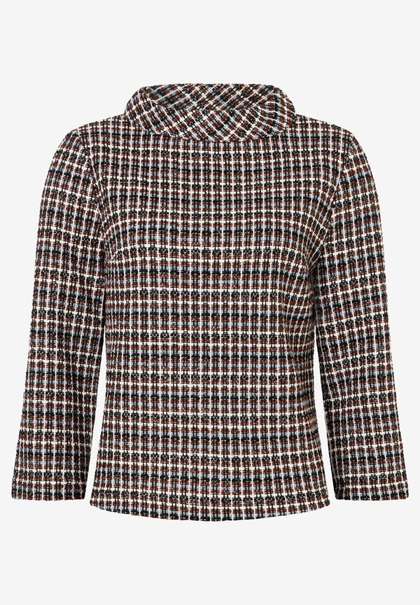 4031664001719 - Bouclé Sweatshirt kariert Winter-Kollektion 4031664001719 - Bouclé Sweatshirt kariert Winter-Kollektion