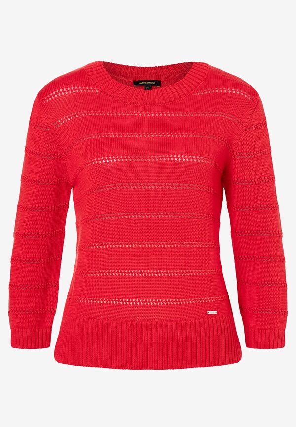 4031664013606 - Ajour Pullover soft red Frühjahrs-Kollektion