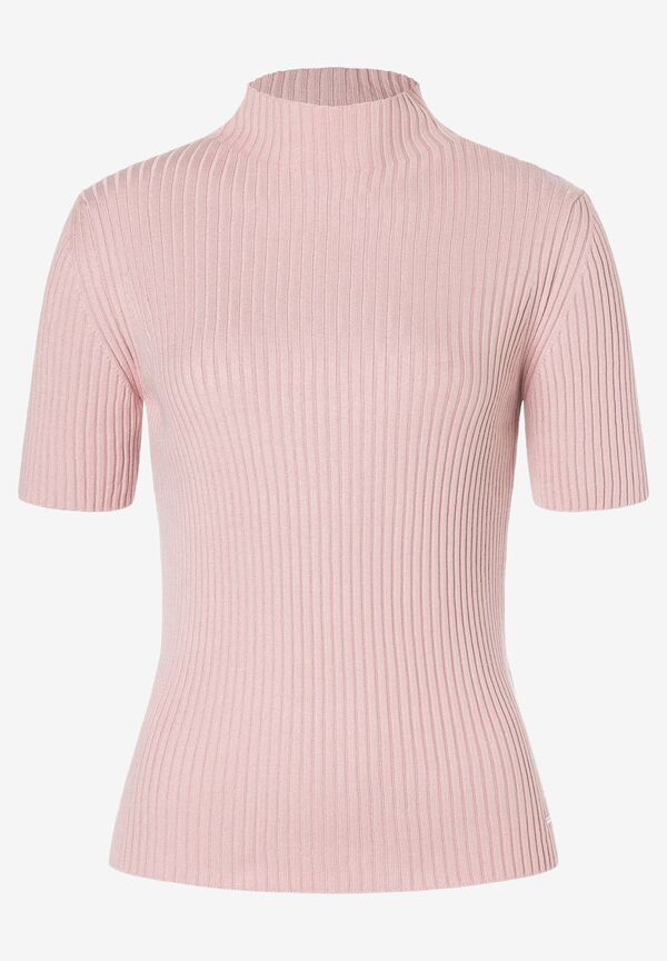 4031664028129 - Rippstrick-Pullover Kurzarm rosé