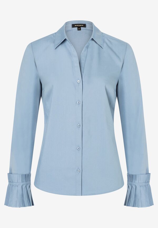 4031664028402 - Hemdbluse mit Falten-Manschette greyblue