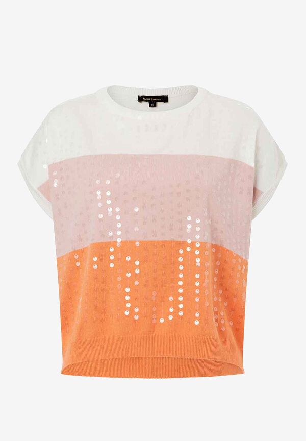 4031664041494 - Pullover mit Blockstreifen und Pailletten Sommer-Kollektion