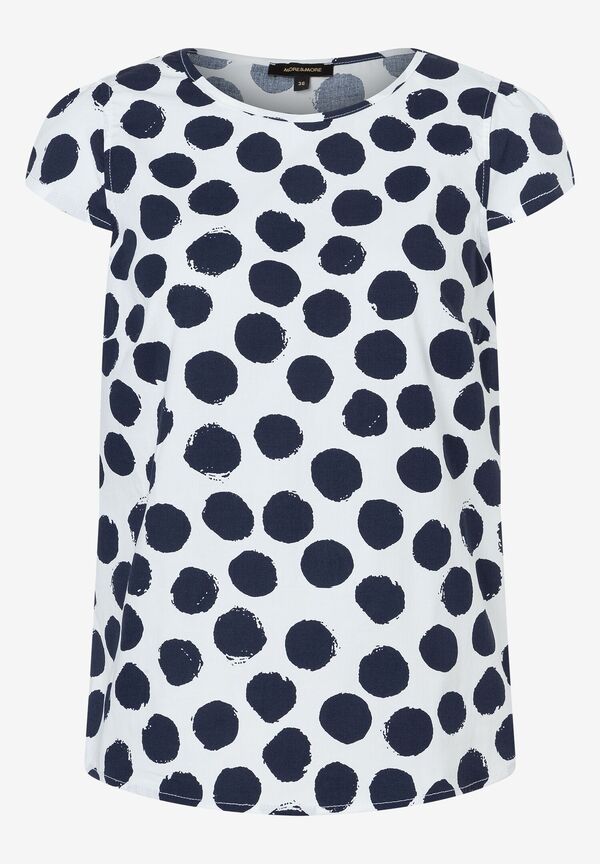 4031664051530 - Baumwoll Stretch Blusentop Tupfen Frühjahrs-Kollektion