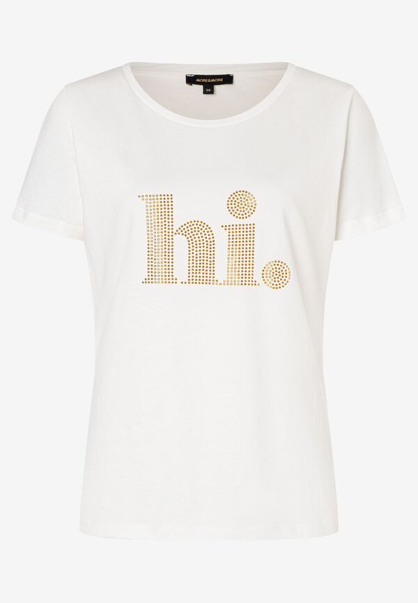 4031664060488 - T-Shirt mit Steinchen-Schrift ecru Sommer-Kollektion 4031664060488 - T-Shirt mit Steinchen-Schrift ecru Sommer-Kollektion