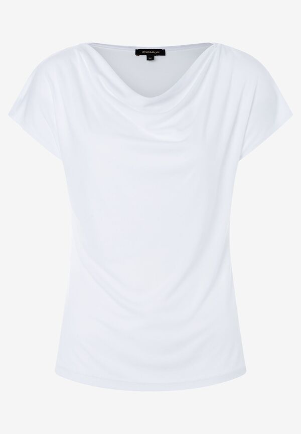 4031664061409 - T-Shirt mit Wasserfall-Ausschnitt weiß Sommer-Kollektion 4031664061409 - T-Shirt mit Wasserfall-Ausschnitt weiß Sommer-Kollektion