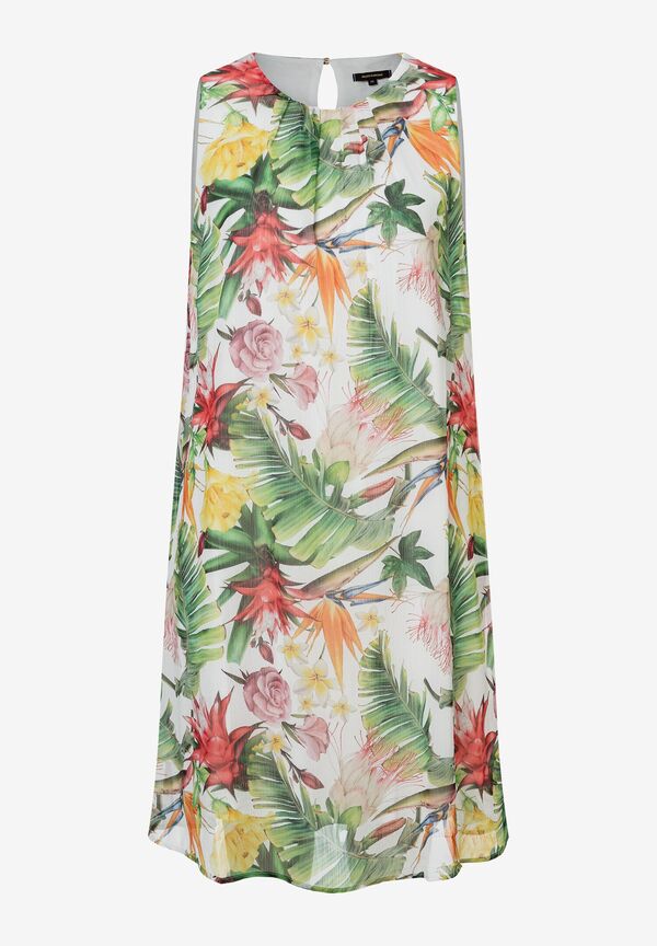 4031664065094 - Chiffonkleid mit tropischem Print Sommer-Kollektion