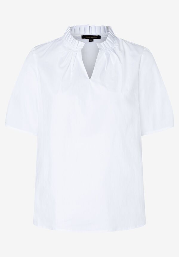 4031664071682 - Bluse mit Fältchen-Stehkragen weiß Sommer-Kollektion