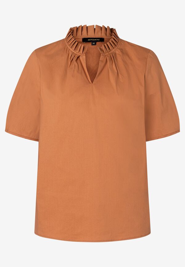 4031664071880 - Bluse mit Fältchen-Stehkragen clay brown Sommer-Kollektion