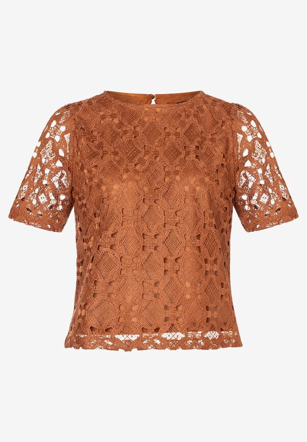 4031664071972 - Spitzenbluse clay brown Sommer-Kollektion