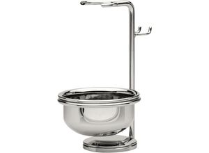 4031683072097 - Shaving Shop Premium Design Halter fü r Rasier-Set mit Seifenschale Metall glä nzend veredelt