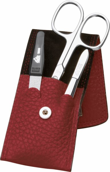 4031683097106 - Collection dreiteiliges Manicure Set im Lederetui rot 105 x 50 cm