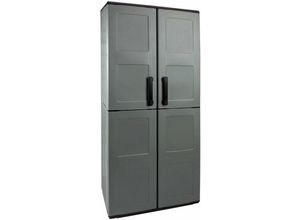 4031765100663 - - Kunststoffschrank 68x37x163 cm mit 3 Böden Schrank Büroschrank Putzmittelschrank