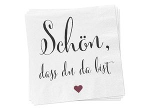 4032037690646 - Servietten SCHÖN DASS DU (BT 33x33 cm)