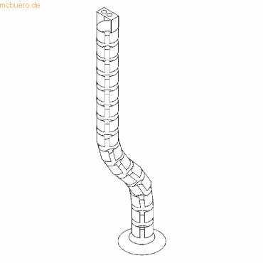 4032062002926 - Kabelspirale vertikal - Silber Büromöbel und Bürozubehör bei Büromöbel Experte im Online Shop