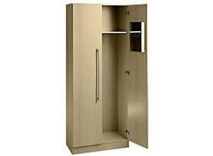 4032062023884 - Matrix Garderobenschrank Melaminharzbeschichtete Spanplatte 1 Fachboden Abschließbar 800 x 420 x 2004 mm Ahorn Braun