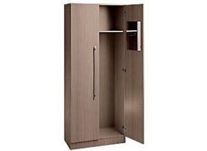 4032062023891 - Matrix Garderobenschrank Melaminharzbeschichtete Spanplatte 1 Fachboden Abschließbar 800 x 420 x 2004 mm Walnuss Braun