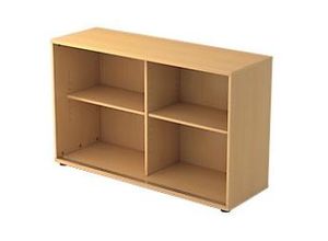 4032062024744 - Matrix Schrank Melaminharzbeschichtete Spanplatte 1 Fachboden 1200 x 400 x 748 mm Buche Braun