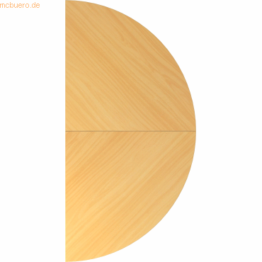 4032062140437 - HAMMERBACHER Anbautisch höhenverstellbar LA160 buche weiß halbrund 800 x 1600 x 655 - 825 cm