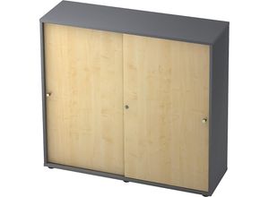 4032062160237 - eurokraft pro Schiebetürenschrank 2 Fachböden Mitteltrennwand graphit Ahorn-Dekor 4032062160237 - eurokraft pro Schiebetürenschrank 2 Fachböden Mitteltrennwand graphit Ahorn-Dekor