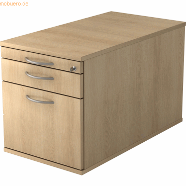 4032062162880 - PRO SIGNA TC20 BM - Rollcontainer Holz Eiche mit Hängeregistratur Bogengriff Metall