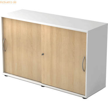 4032062166161 - Schiebetürenschrank 1752S V1752S W E BM weiß eiche 1 Fachboden 1200 x 400 x 748 cm