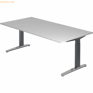 4032062170793 - PRO XTRA XB 2E GC Schreibtisch - Grau 200 x 100 höhenverstellbar