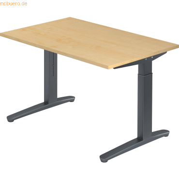 4032062172278 - PRO XTRA XB 12 GG Schreibtisch - Ahorn 120 x 80 höhenverstellbar