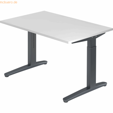 4032062172377 - PRO XTRA XB 12 GG Schreibtisch - Weiß 120 x 80 höhenverstellbar