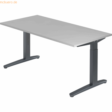 4032062172438 - PRO XTRA XB 16 GG Schreibtisch - Grau 160 x 80 höhenverstellbar