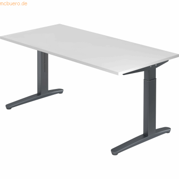 4032062172513 - PRO XTRA XB 16 GG Schreibtisch - Weiß 160 x 80 höhenverstellbar