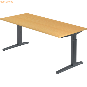 4032062172599 - PRO XTRA XB 19 GG Schreibtisch - Buche 180 x 80 höhenverstellbar