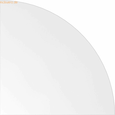 4032062173152 - Verkettungsplatte Viertelkreis + Konsole 80x80cm Weiß Grau