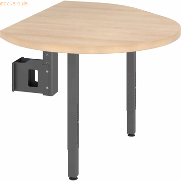 4032062176979 - Anbautisch höhenverstellbar LA92C eiche grau halbrund 915 x 1030 x 655 - 825 cm