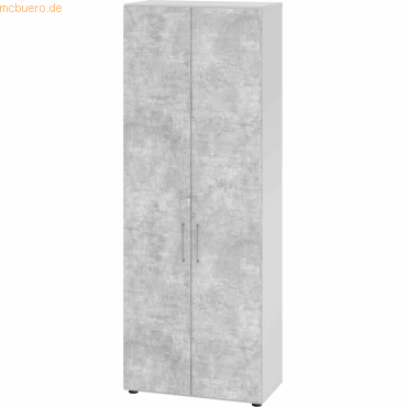 4032062184523 - Schrank 6OH BxTxH 80x42x2156cm Griff BS Grau Beton