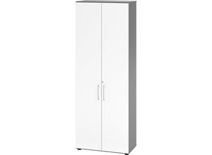 4032062184578 - HAMMERBACHER Aktenschrank Popular V968T6 G W BS grafit weiß 5 Fachböden 800 x 420 x 2156 cm