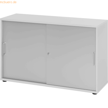 4032062186527 - Schiebetürenschrank V1752S 5 S BS lichtgrau silber 1 Fachboden 1200 x 400 x 748 cm