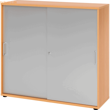 4032062186640 - Schiebetürenschrank Haziender V1753S 6 S BS buche silber 2 Fachböden 1200 x 400 x 1100 cm