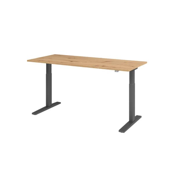 4032062188873 - Schreibtisch VXMKA19 R G elektrisch höhenverstellbar 180x80cm (BxT) rechteckig asteiche   graphit 4032062188873 Hammerbacher