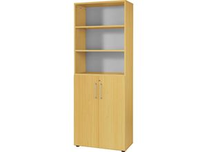 4032062228487 - eurokraft pro RENATUS - Büroregalschrank 5 Fachböden 6 Ordnerhöhen davon 3 offen Dekor Buche 4032062228487 - eurokraft pro RENATUS - Büroregalschrank 5 Fachböden 6 Ordnerhöhen davon 3 offen Dekor Buche