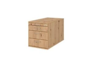 4032062303283 - PRO SIGNA TC30 BS - Rollcontainer Holz mit 3 Schüben Asteiche Bügelgriff Metall