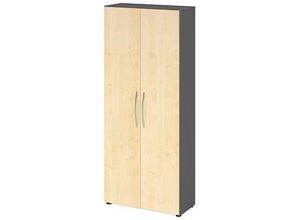 4032062305270 - HAMMERBACHER Aktenschrank 4100 V4100 G 3 BM grafit ahorn 4 Fachböden 800 x 346 x 1880 cm