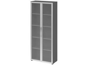 4032062305348 - HAMMERBACHER 4200 Vitrine grafit 4 Fachböden