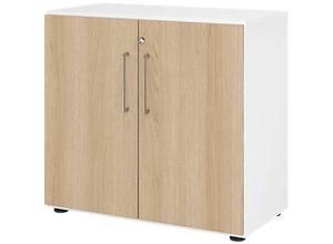 4032062305515 - Schränke Breno 2 OH abschließbar 28 kg je Boden B 800 x T 420 x H 748 mm weiß Eiche