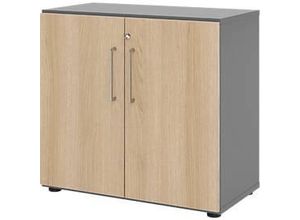 4032062305539 - Schränke Breno 2 OH abschließbar 28 kg je Boden B 800 x T 420 x H 748 mm graphit Eiche